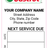 castrol color handwritten oil change stickers